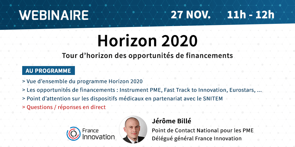 Webinaire Horizon 2020 SNITEM